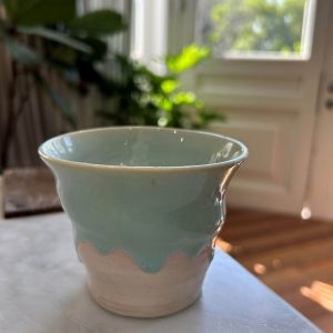 Tall Cup Blue Pink Glazing